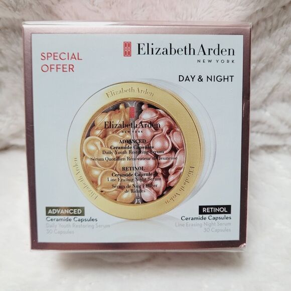 Elizabeth Arden Day and Night Ceramide Capsule Combo 30 Day Supply New Sealed - Picture 1 of 7